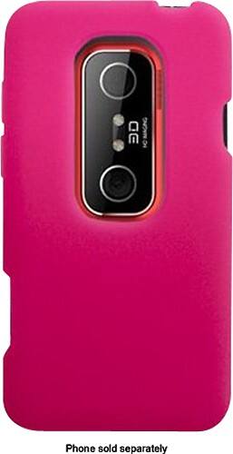 Front Standard. Fosmon - Bundle Silicone Skin for HTC EVO 3D and Shooter Mobile Phones - Pink.