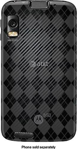 Front Standard. Fosmon - Bundle TPU Case for Motorola Atrix 4G Mobile Phones - Smoke.