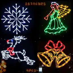 Snowflake & Angel & Reindeer & Bell