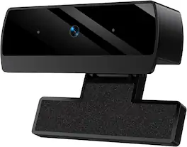 Core Tech - Full HD 1080p USB Webcam with Dual Noise-Reducing Microphones, 78° Wide-Angle Lens and Low-Light Correction - Black