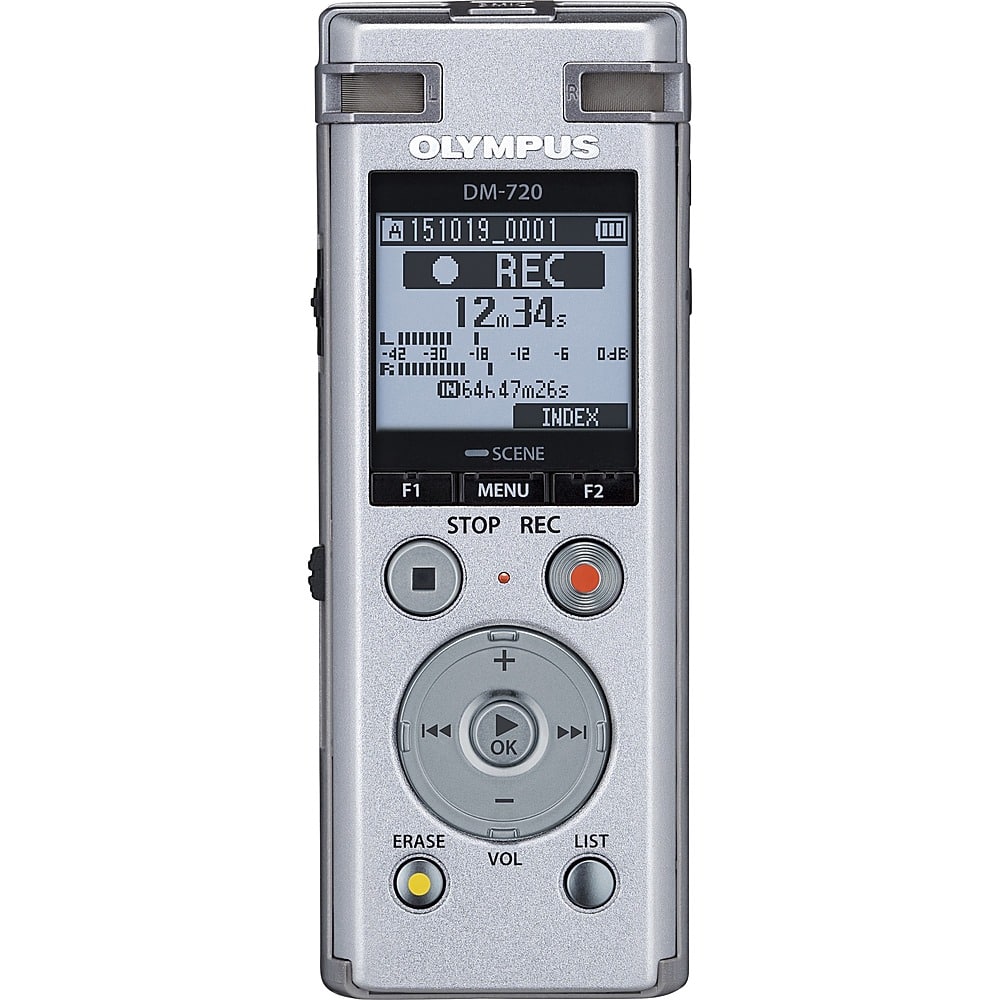 Front. Olympus - Digital Voice Recorder - Silver.