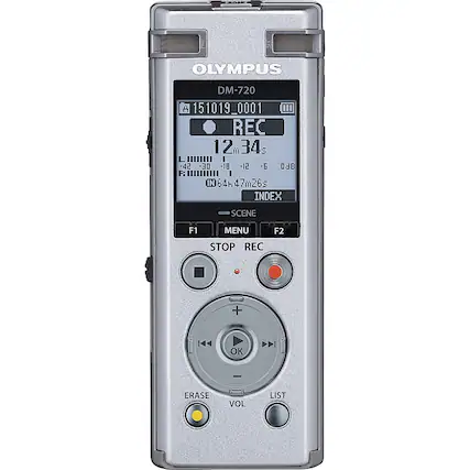 Front. Olympus - Digital Voice Recorder - Silver.