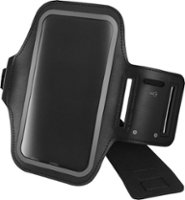 Insignia™ - Fitness Armband for Cell Phones with Screens up to 6.7" - Black - Front_Zoom