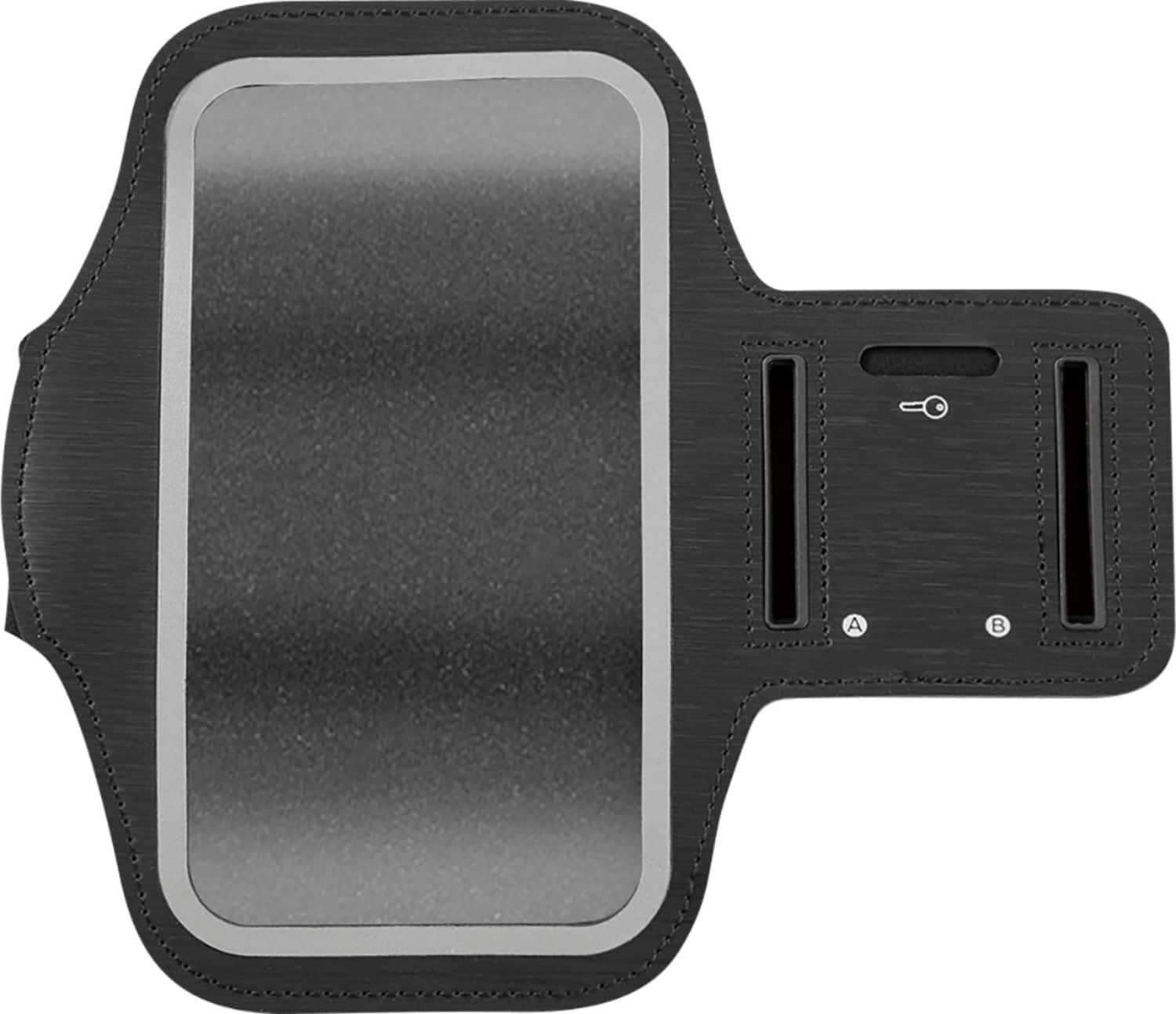 Alt View 1. Insignia™ - Fitness Armband for Cell Phones with Screens up to 6.2" - Black.