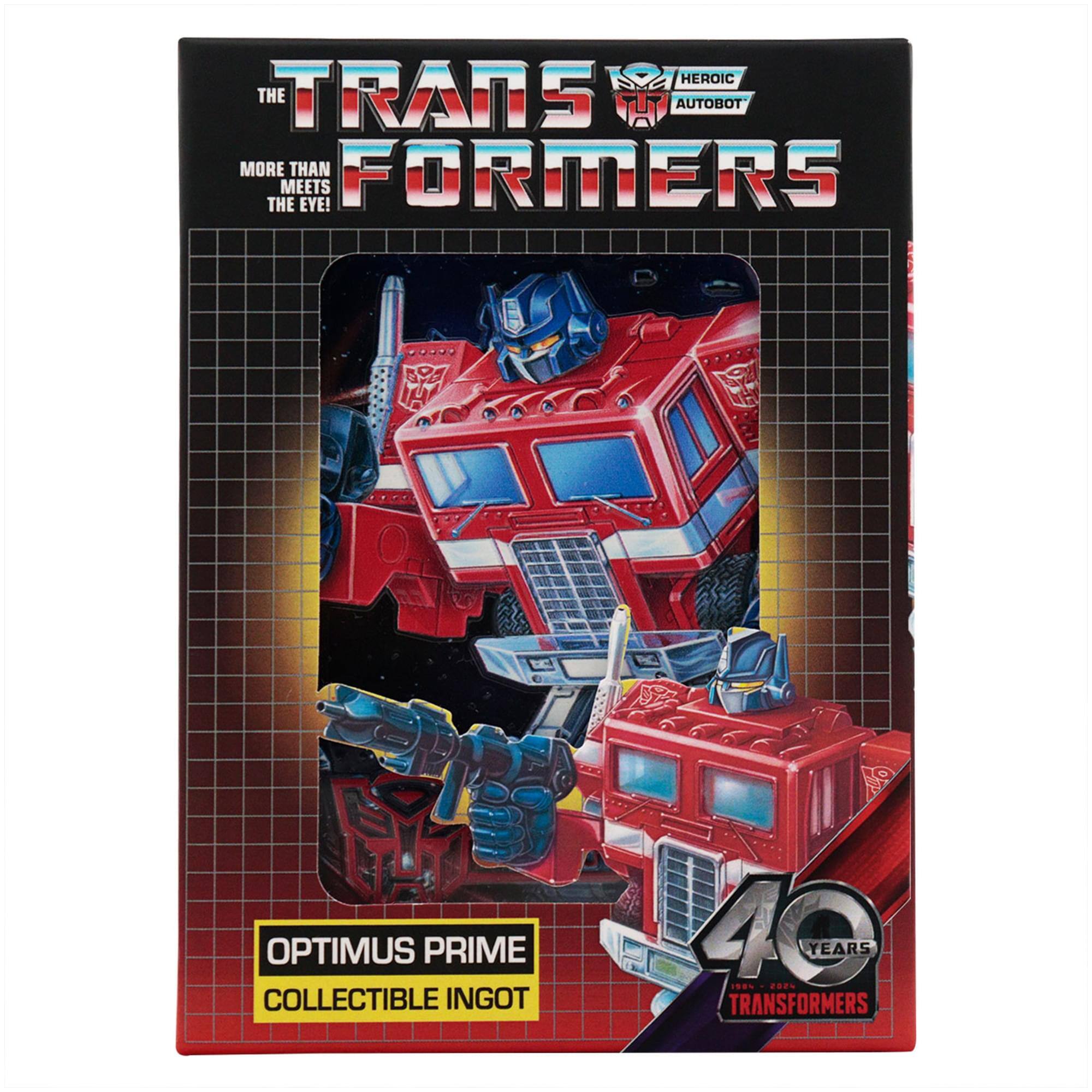 The Transformers  
More Than Meets the Eye!  

Optimus Prime  
Collectible Ingot  

40 Years  
Transformers  

Heroic Autobot