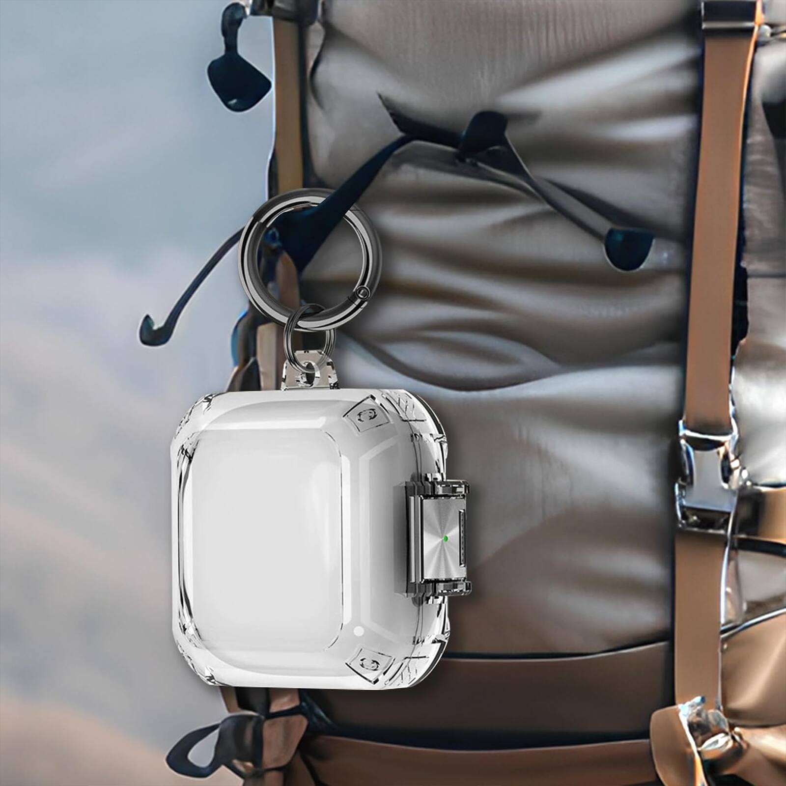Alt View 5. UUCOVER - Clear Case with Lock and Keychain For Galaxy Buds FE /Galaxy Buds Live /Galaxy Buds2 /Galaxy Buds Pro /Galaxy Buds2 Pro - Clear.