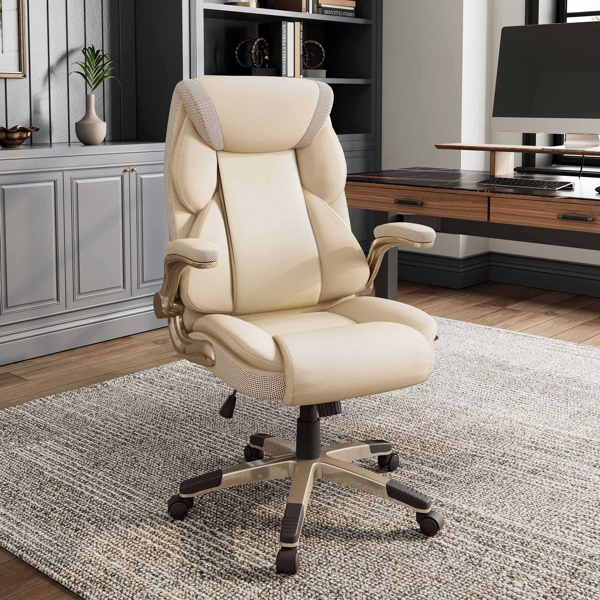 Alt View 1. Eureka Ergonomic - High Back Office Chair Executive Office Home Desk Chair - Off White.