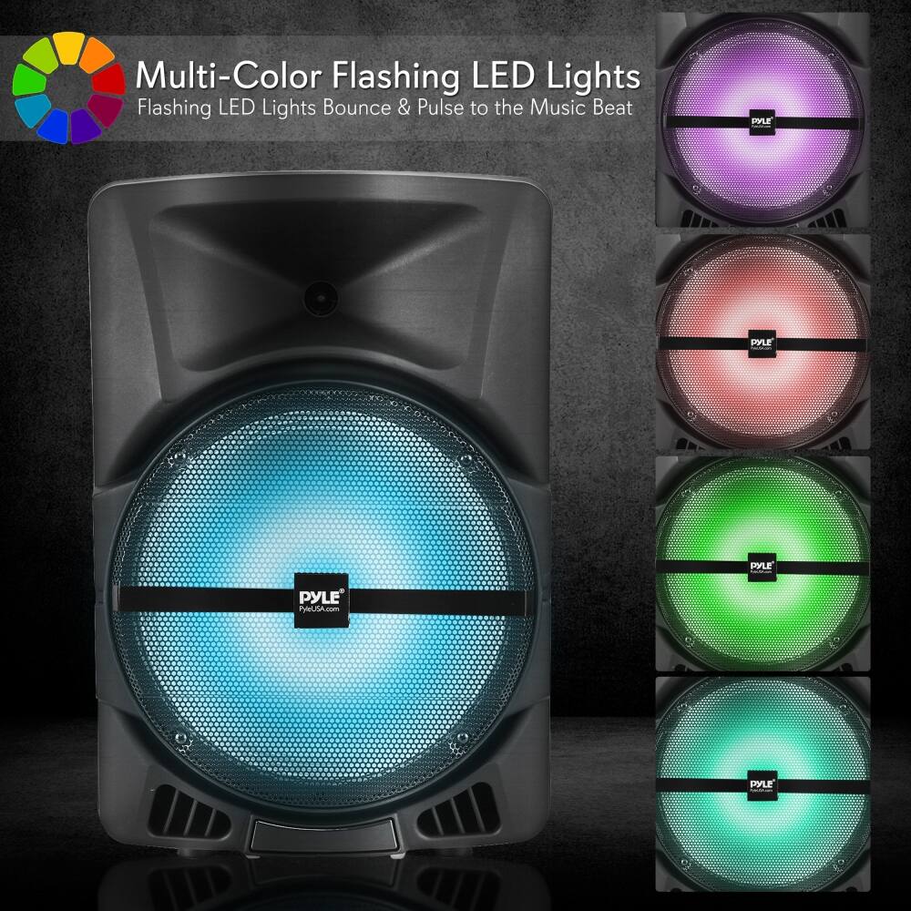 Multi-Color Flashing LED Lights  
Flashing LED Lights Bounce & Pulse to the Music Beat  

PYLE  
PYLEUSA.com