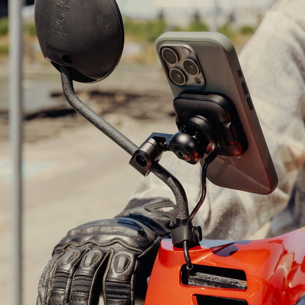 Alt View 6. VEGA AUTOMOTIVE - Mirror And Gps Bar Mount Locking Charging suitable For Bars 7 8 To 1 1 8 Diameter With Slimlink - Default.