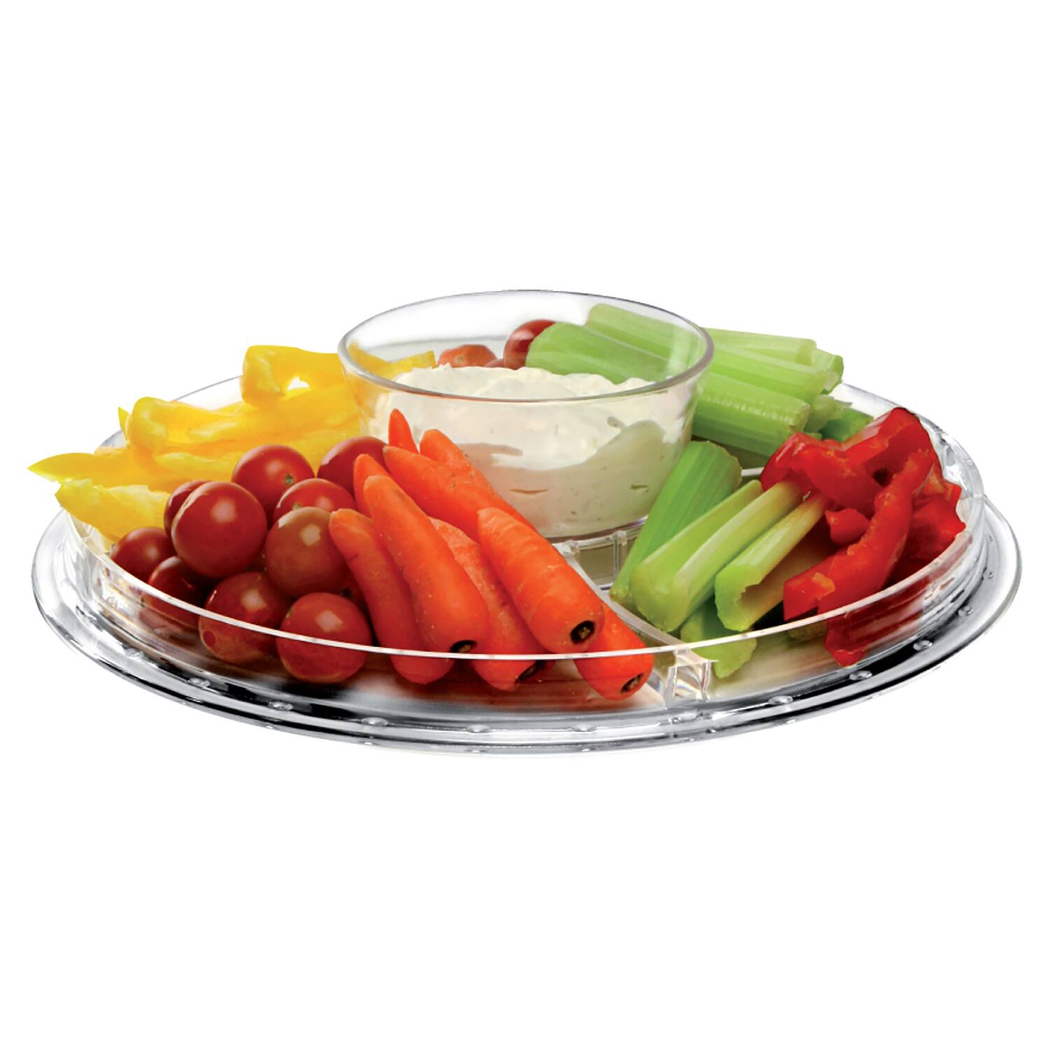 Alt View 2. FridgeMate - 4-in-1 Multifunction Clear Acrylic Serving Set - Clear.
