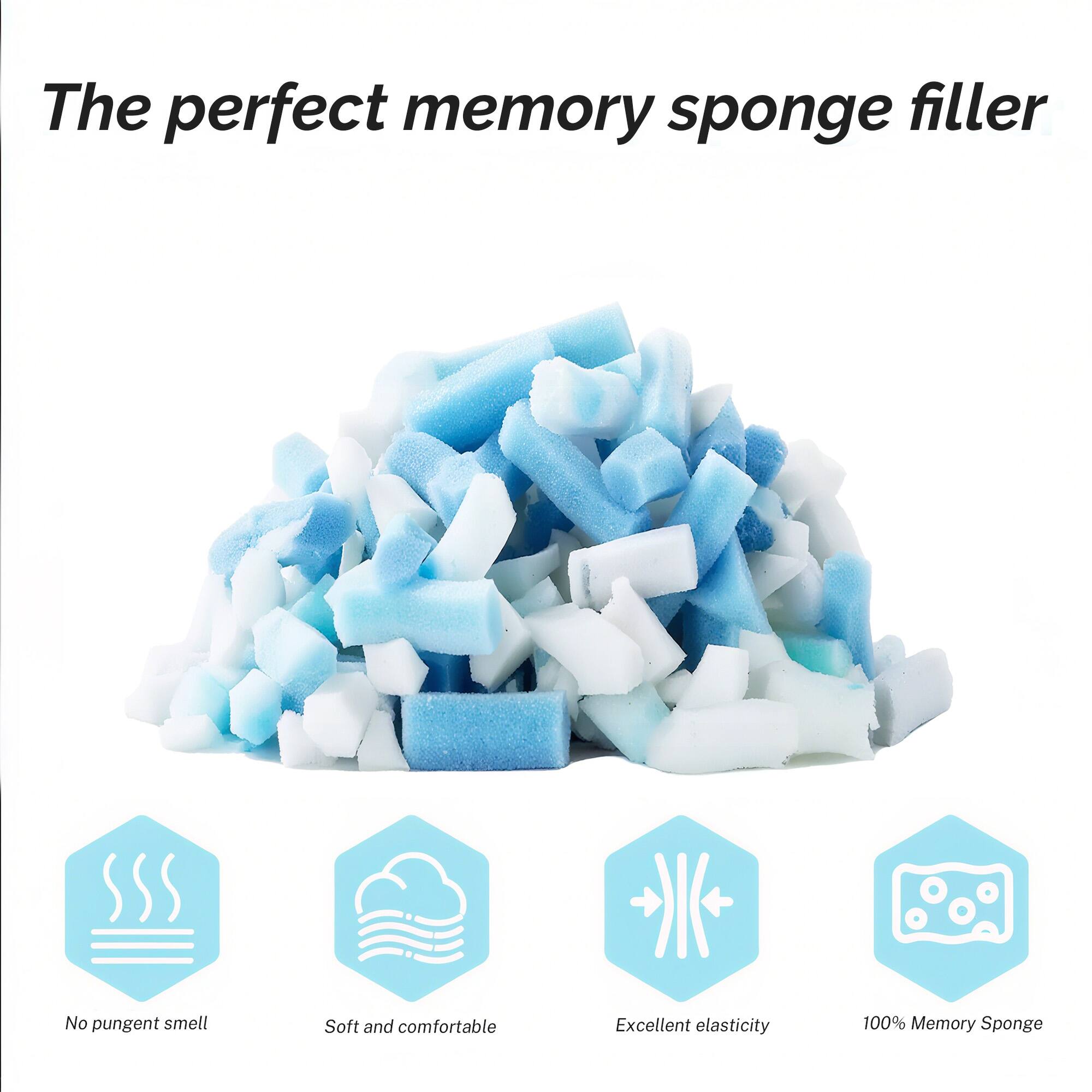 The perfect memory sponge filler

- No pungent smell
- Soft and comfortable
- Excellent elasticity
- 100% Memory Sponge