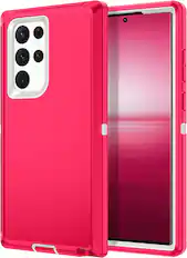Front. Entronix - Entronix Case Compatible with Galaxy S22 Ultra - Heavy Duty Protection - Pink.