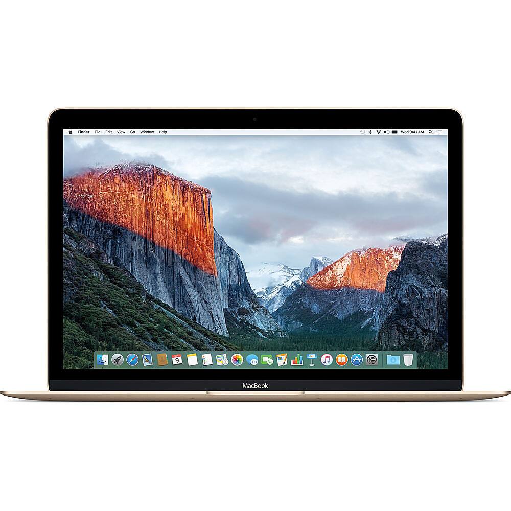 Front. Apple - Apple Macbook 12" Certified Refurbished - Intel Core i3 - 8GB Memory - 256GB SSD - Gold.