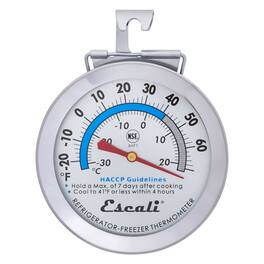 Escali - Refrigerator Freezer Dial Thermometer - Silver