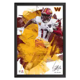 Sporticulture - Terry McLaurin Washington Commanders 14" x 20" Brush Stroke Player Framed Art Print - Multicolor