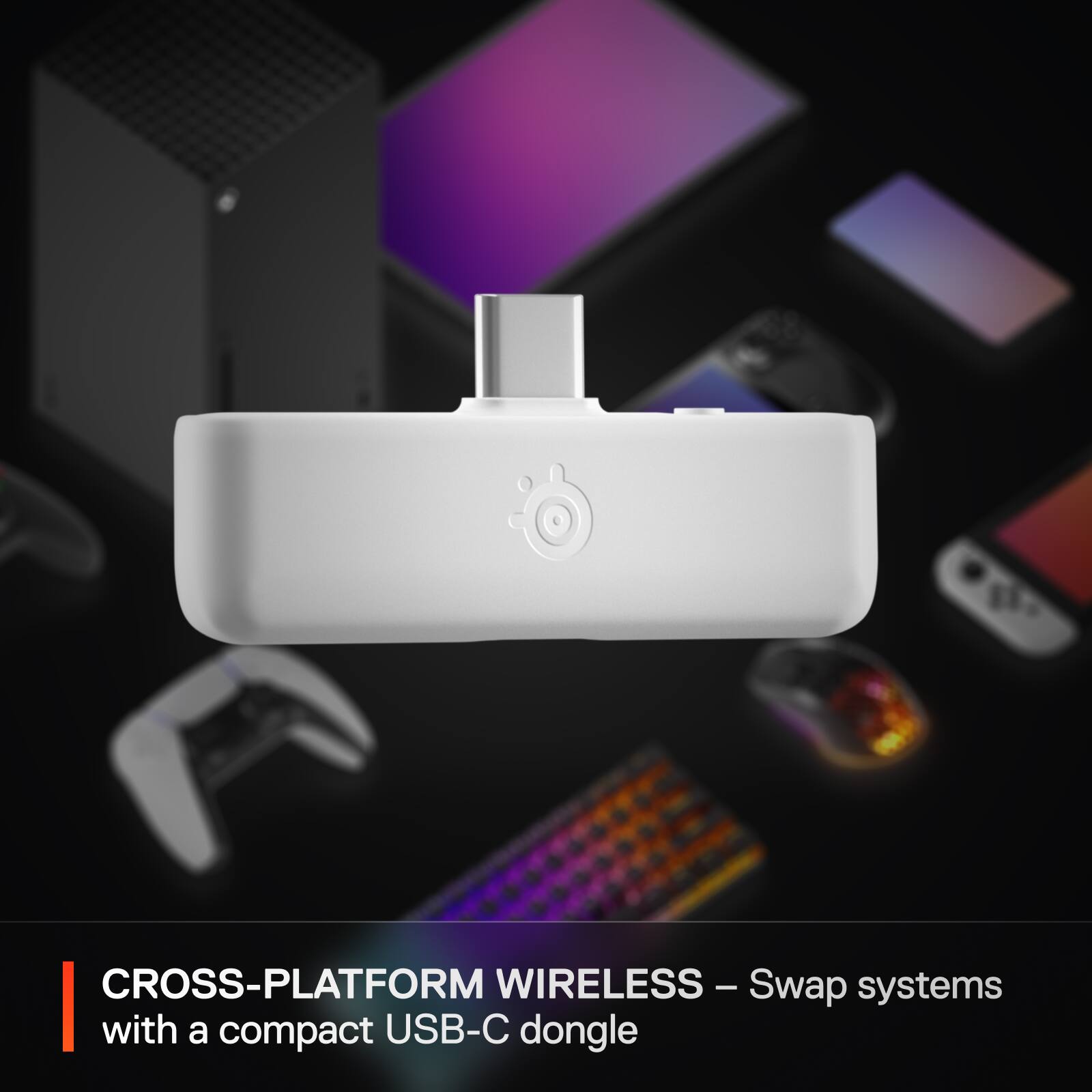 Cross-Platform Wireless: Swap systems with a compact USB-C dongle.