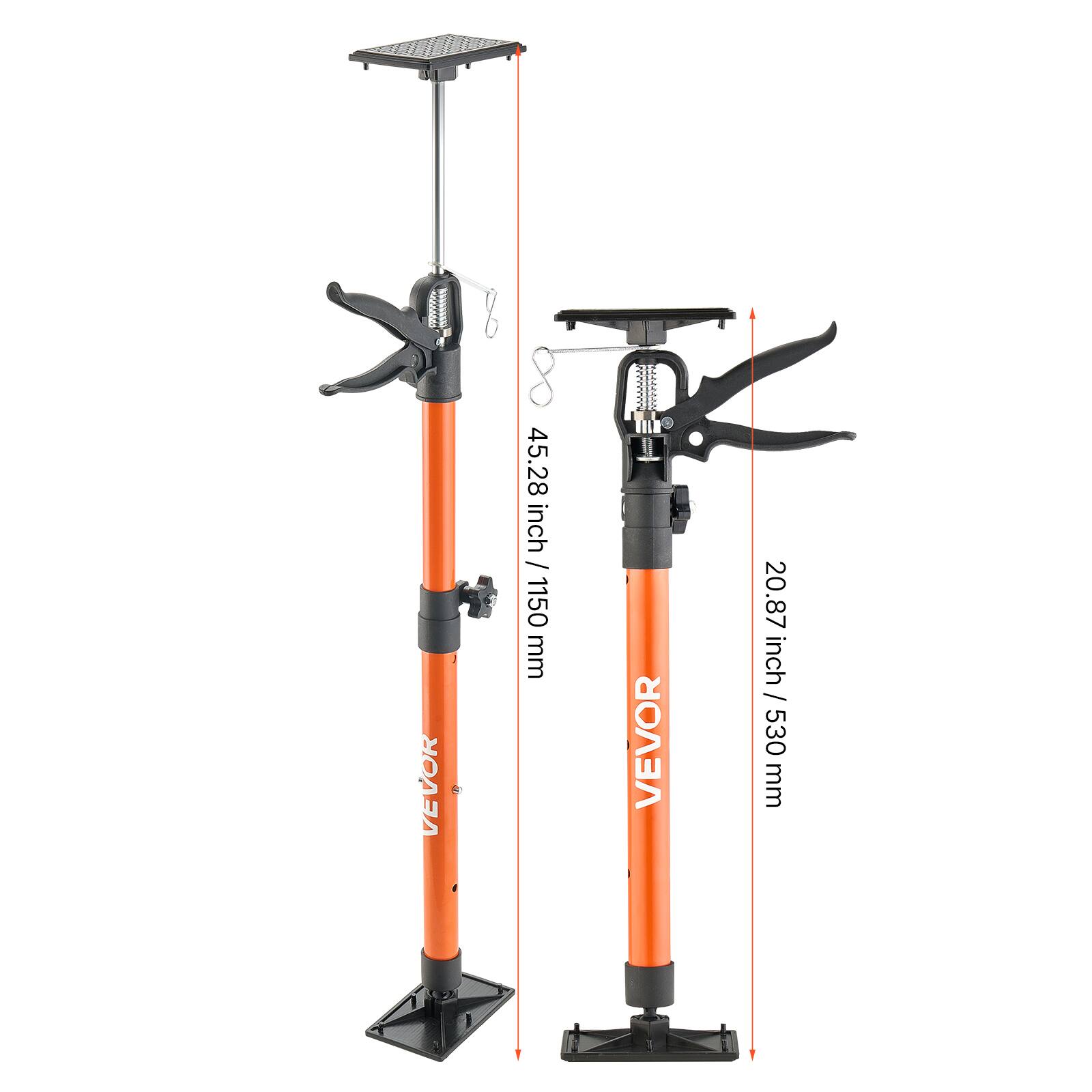 VEVOR 45.28 inch / 1150 mm  
VEVOR 20.87 inch / 530 mm