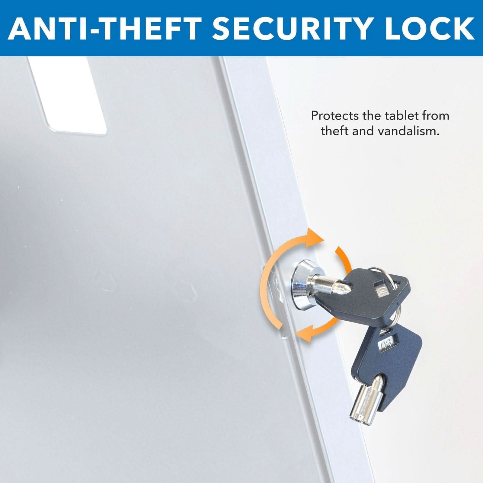 ANTI-THEFT SECURITY LOCK  
Protects the tablet from theft and vandalism.