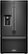 Front. KitchenAid - 23.8 Cu. Ft. French Door Counter-Depth Refrigerator - Black Stainless Steel.