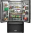 Alt View 1. KitchenAid - 23.8 Cu. Ft. French Door Counter-Depth Refrigerator - Black Stainless Steel with Printshield Finish.