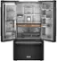 Alt View 2. KitchenAid - 23.8 Cu. Ft. French Door Counter-Depth Refrigerator - Black Stainless Steel with Printshield Finish.
