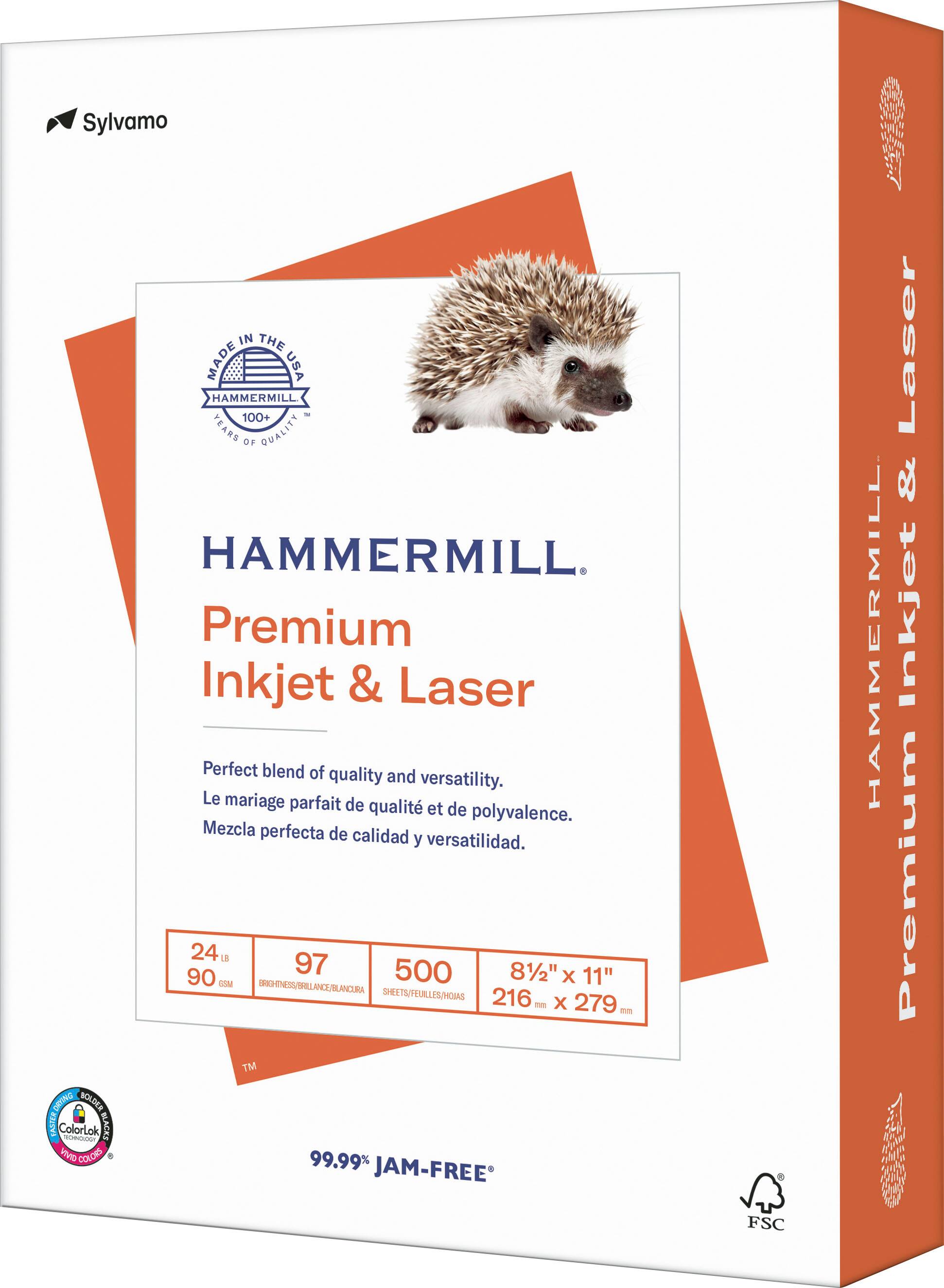Front. Hammermill - Premium Multipurpose 8.5" x 11" 500-Count Paper - White.