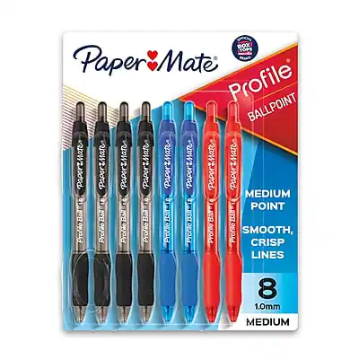 Paper Mate Profile Ballpoint
MEDIUM POINT
SMOOTH, CRISP LINES
8
1.0mm
MEDIUM