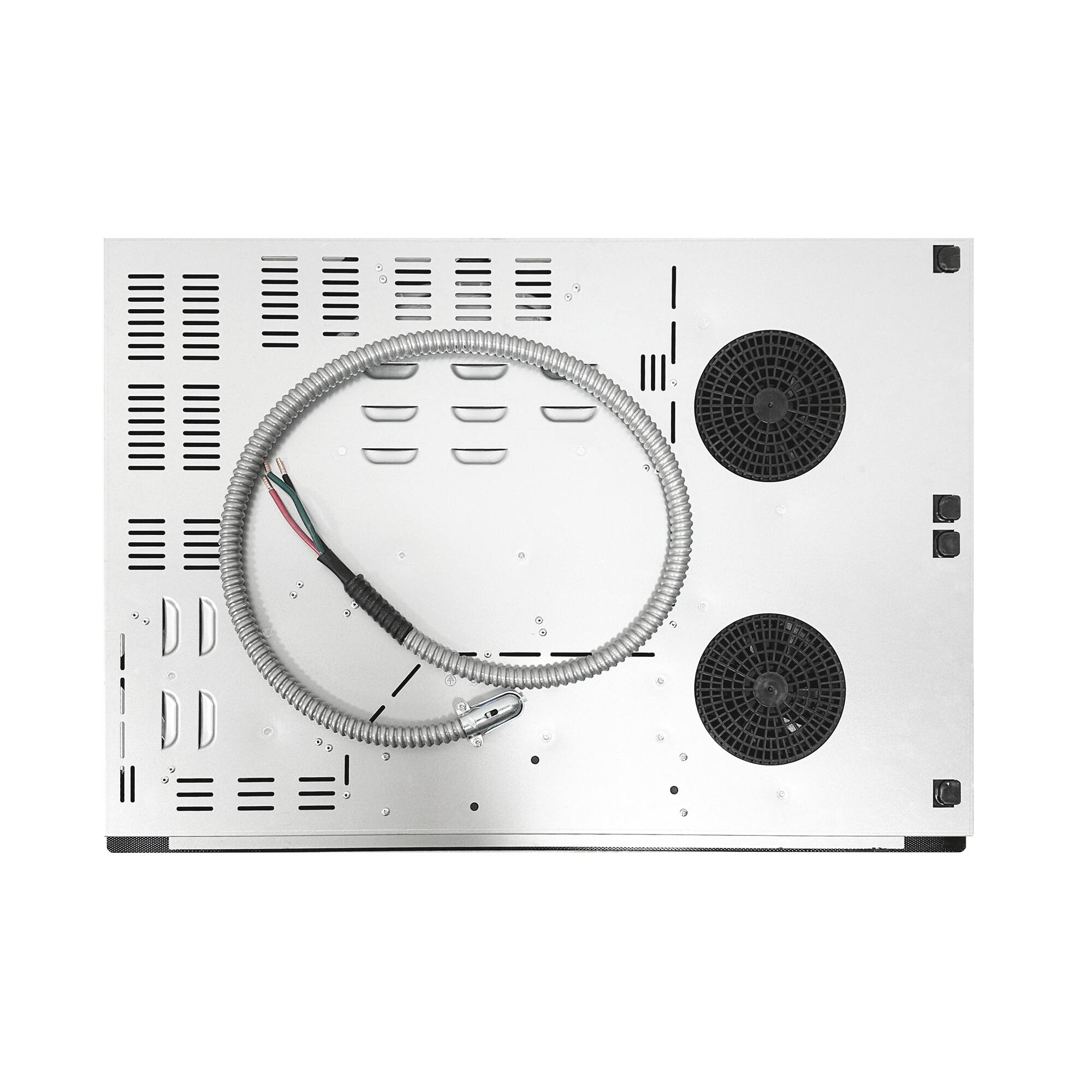 Alt View 10. Equator - Equator ED 30" Built-in Electric Cooktop| Hybrid Ceramic & Induction 4 Burner| 9 Power Level Triple Heating Element 220V - Black.