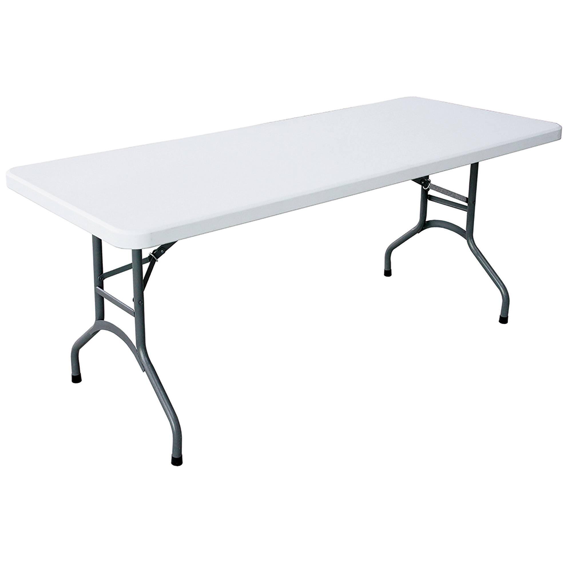 Front. Peakform - Peakform Compact Folding Banquet Table for Indoor or Outdoor Use, 6 Foot, White - White.