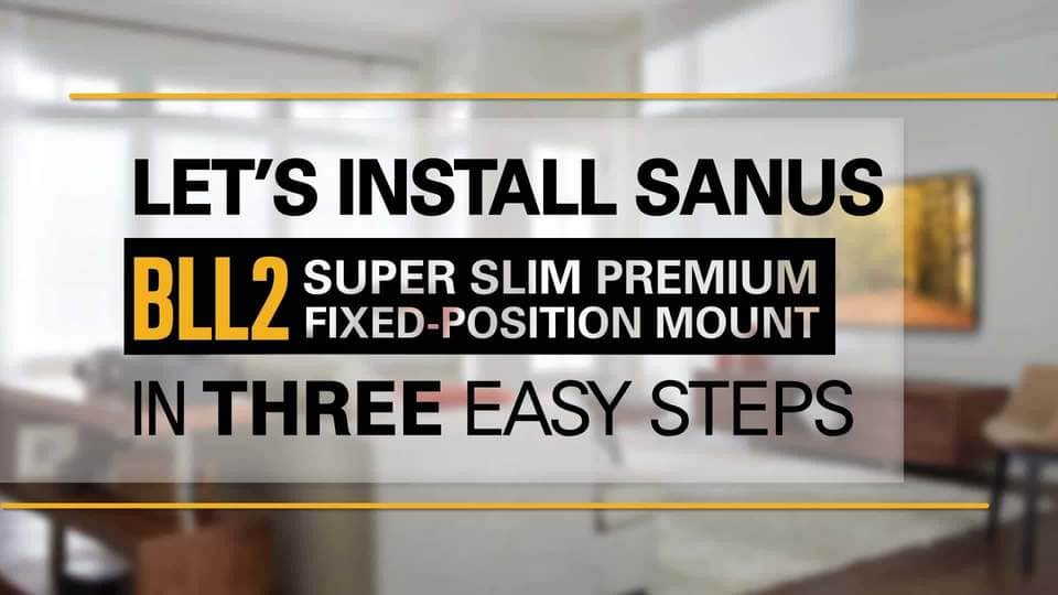Sanus Super Slim Fixed TV Wall Mount for Most 32" 64" TVs Black BLL2B1