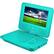 Left. Ematic - 7" Portable DVD Player - Teal.
