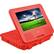 Angle. Ematic - 7" Portable DVD Player - Red.