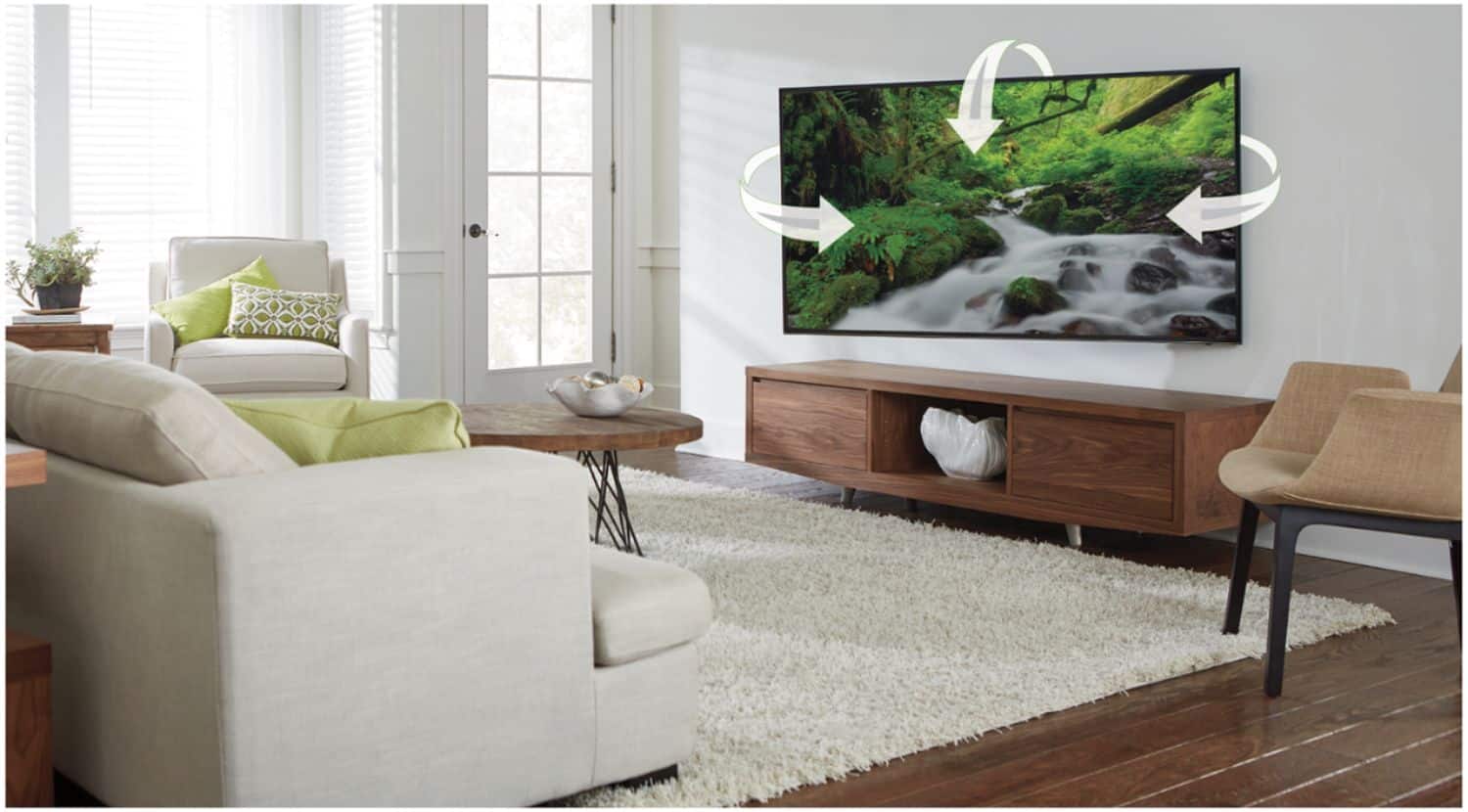 Alt View 20. Sanus - Premium Series Super Slim Full-Motion TV Wall Mount for Most TVs 40"-84" up to 125 lbs - Black.