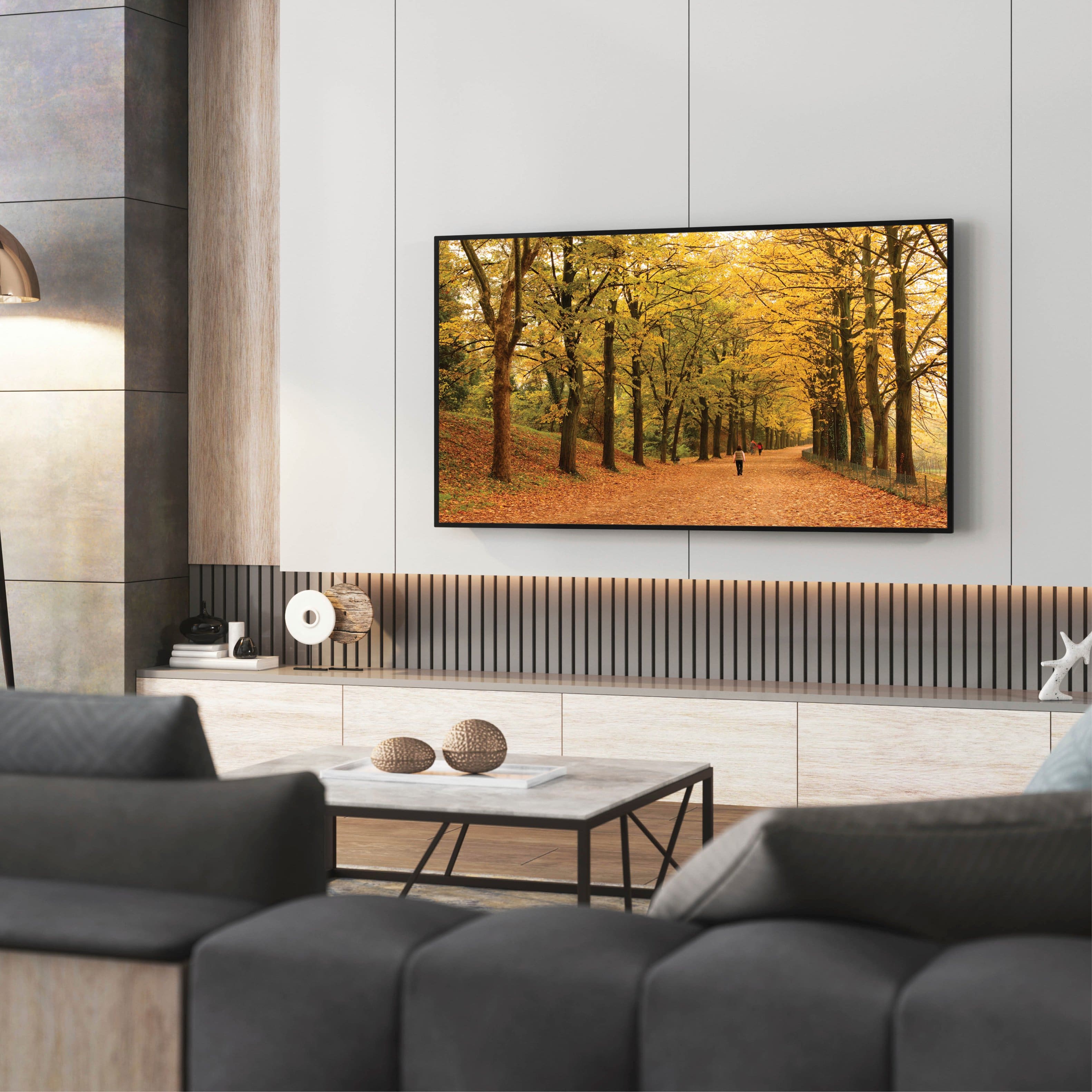 Alt View 23. SANUS Elite - Super Slim Fixed-Position TV Wall Mount for Most TVs 32"-80" up to 150lbs - Easy Cable Access - Lateral Shift - Black.