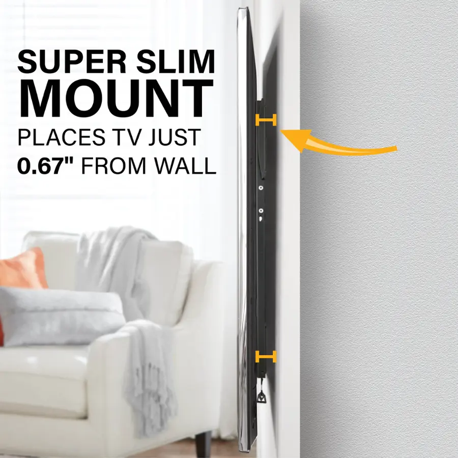 Super Slim Mount: Places TV Just 0.67" From Wall