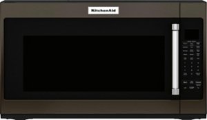 KitchenAid - 2.0 Cu. Ft. Over-the-Range Microwave with Sensor Cooking - Black Stainless Steel - Front_Zoom