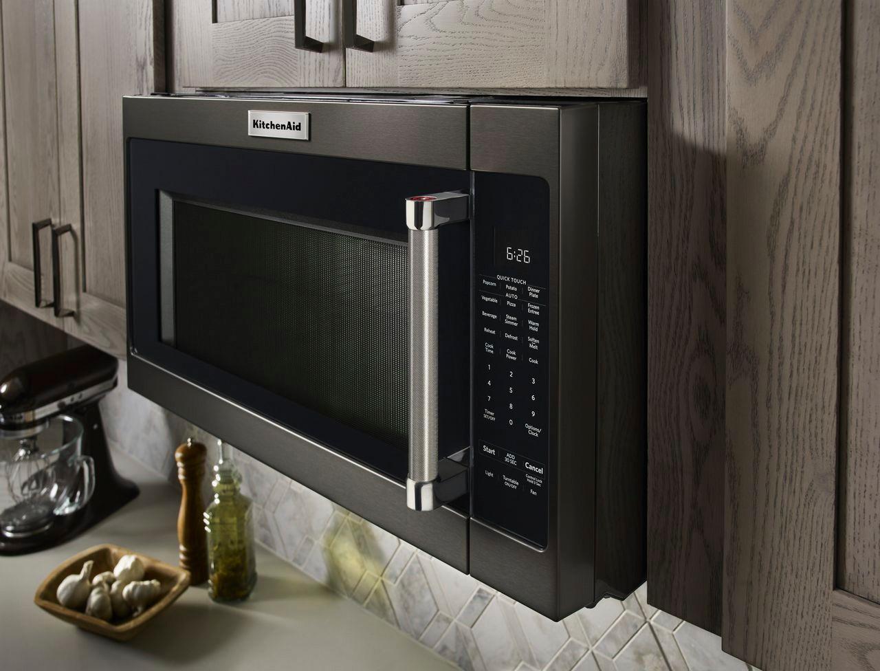 KitchenAid 2.0 Cu. Ft. Over-the-Range Microwave with Sensor Cooking Kitchenaid Over The Range Microwave Black Stainless Steel
