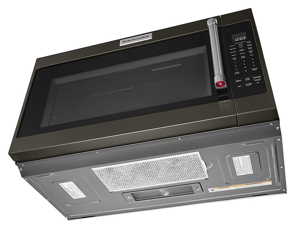 Alt View 16. KitchenAid - 2.0 Cu. Ft. Over-the-Range Microwave with Sensor Cooking - Black Stainless Steel.