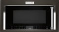 Front Zoom. KitchenAid - 1.9 Cu. Ft. Convection Over-the-Range Microwave - Black stainless steel.