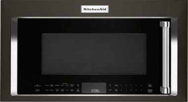 KitchenAid - 1.9 Cu. Ft. Convection Over-the-Range Microwave - Black Stainless Steel - Front_Zoom