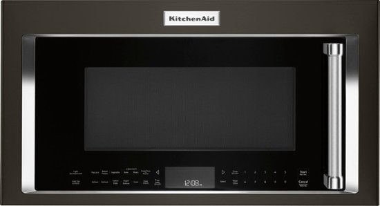 KitchenAid – 1.9 Cu. Ft. Convection Over-the-Range Microwave – Black stainless steel