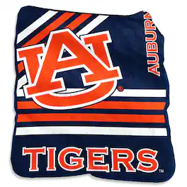 Logo Brands - Auburn Tigers 50'' x 60'' Team Plush Raschel Throw Blanket - Multicolor