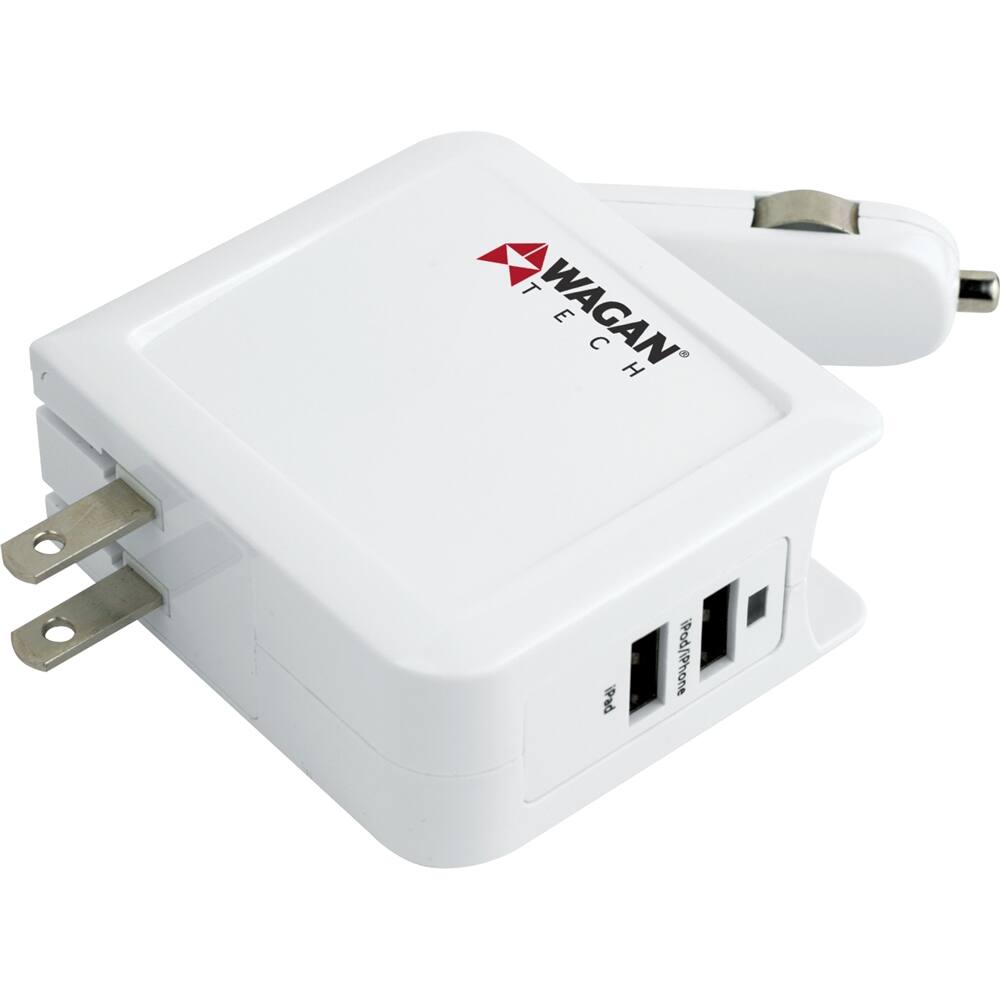 Wagan Tech Companion HT 3.4 Wall and Vehicle Charger White Wagan Tech Companion HT 3.4 Wall and Vehicle Charger White