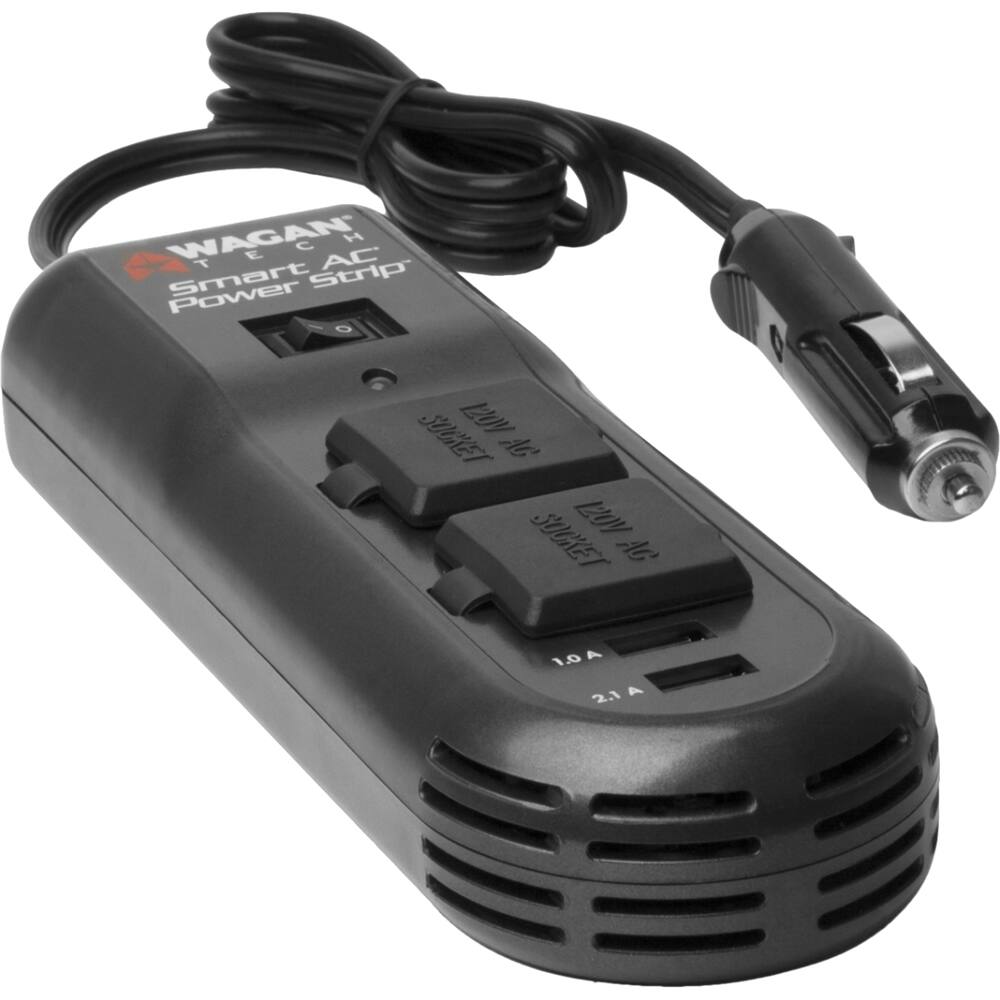 Best Buy: Wagan Tech Smart AC 120W Power Strip Inverter Black 2621