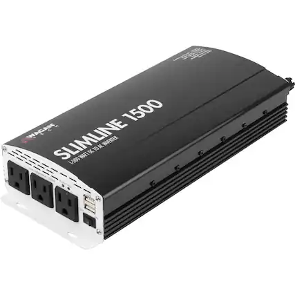 Front. Wagan - Slimline 1500W Power Inverter - Black.