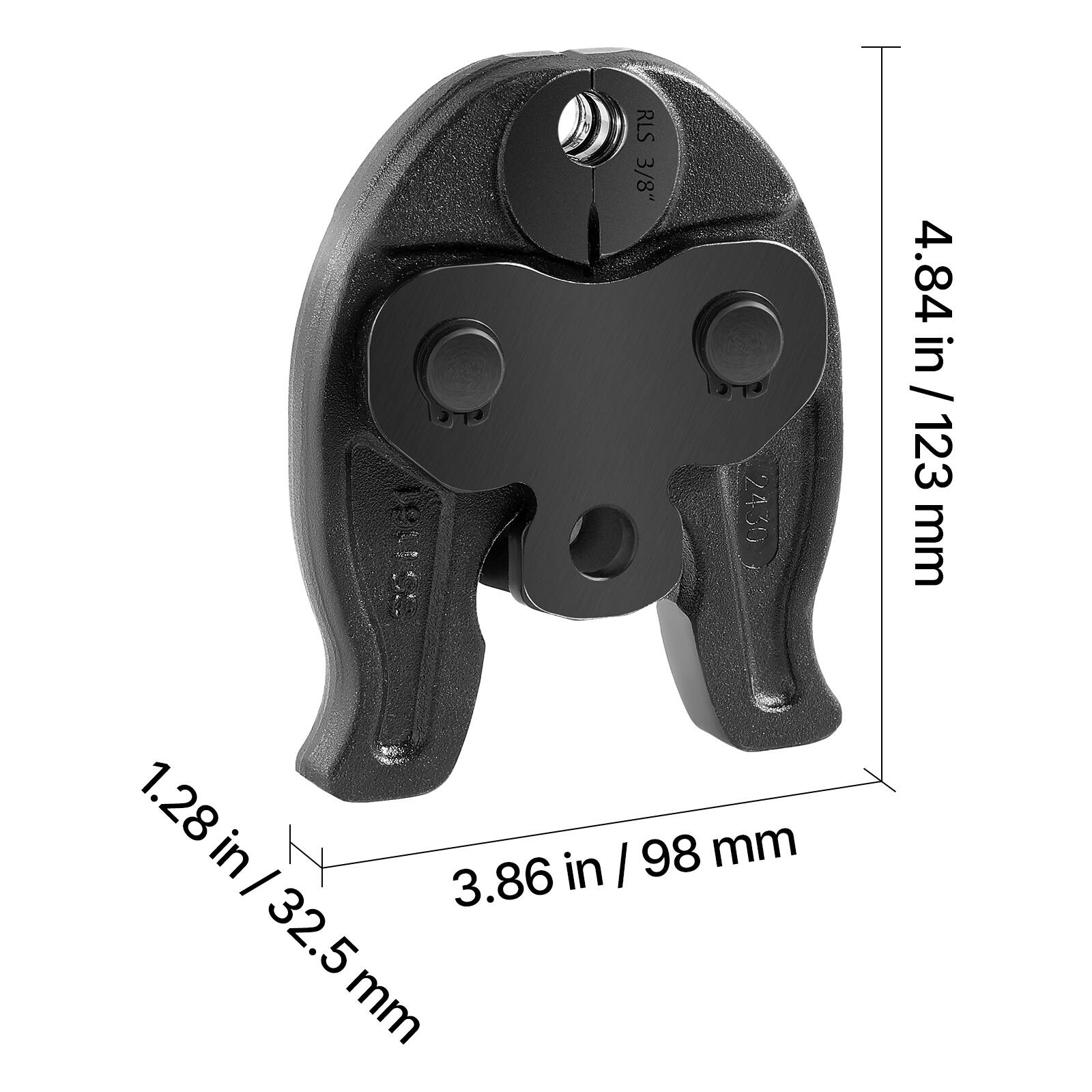 RLS 3/8" 2430  
1.28 in / 32.5 mm  
3.86 in / 98 mm  
4.84 in / 123 mm