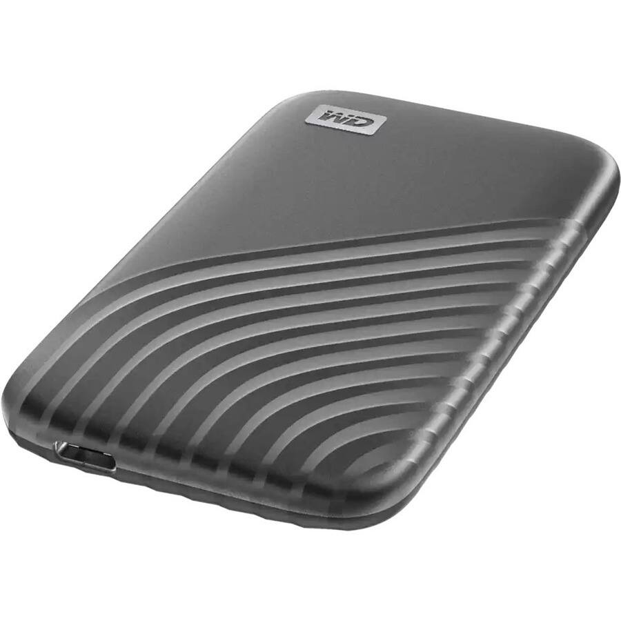 Alt View 2. SanDisk - WD My Passport WDBAGF0040BGY-WESN 4 TB Portable Solid State Drive - External - Gray - USB 3.2 (Gen 1) Type C - 1050 MB/s.