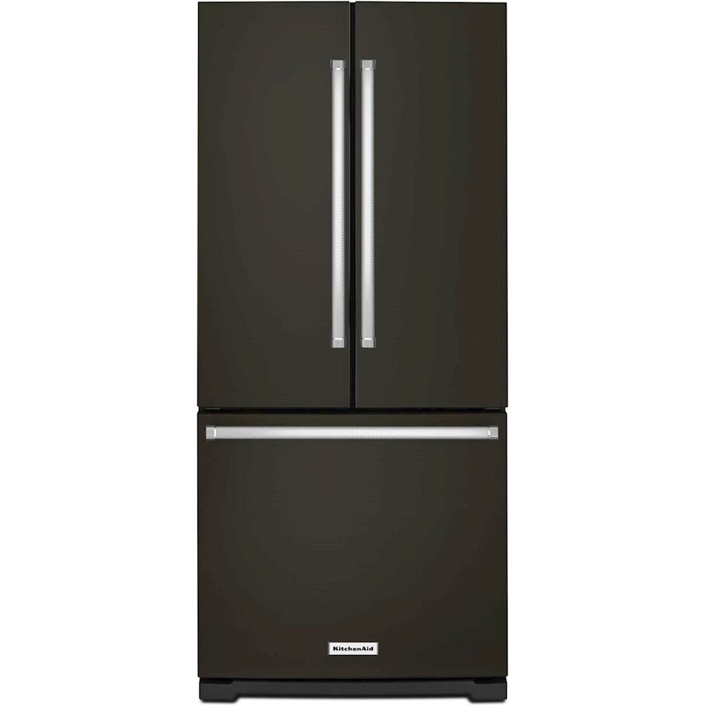 KitchenAid - 20 Cu. Ft. French Door Refrigerator - Black Stainless Steel with Printshield Finish