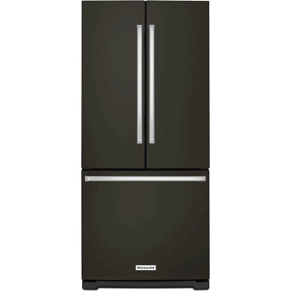 KitchenAid - 20 Cu. Ft. French Door Refrigerator - Black Stainless Steel