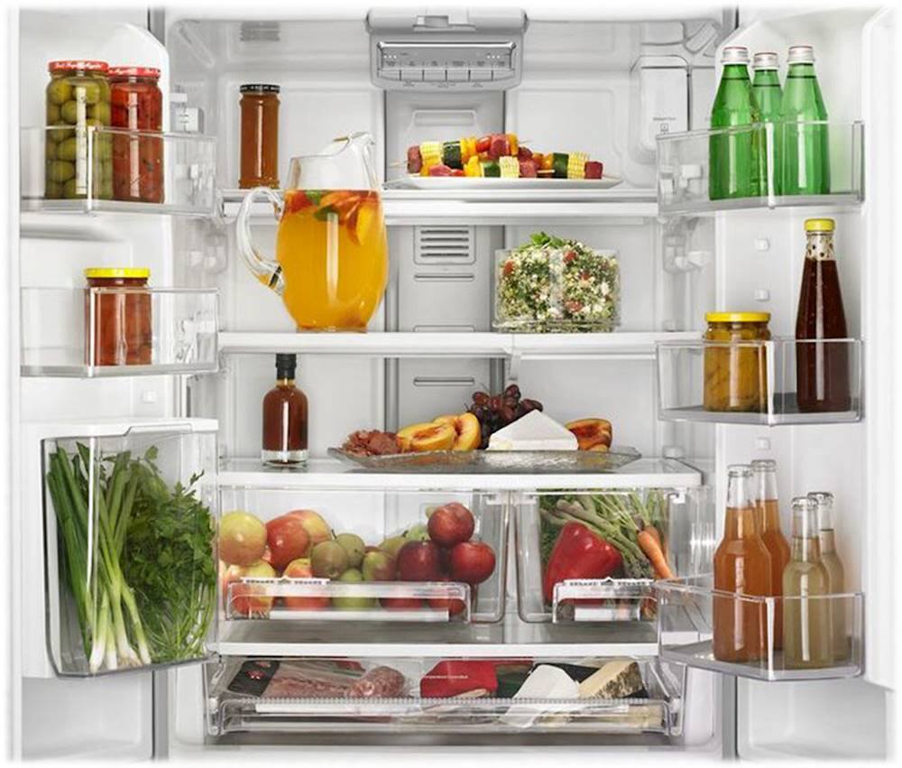 Alt View 14. KitchenAid - 20 Cu. Ft. French Door Refrigerator - Black Stainless Steel.